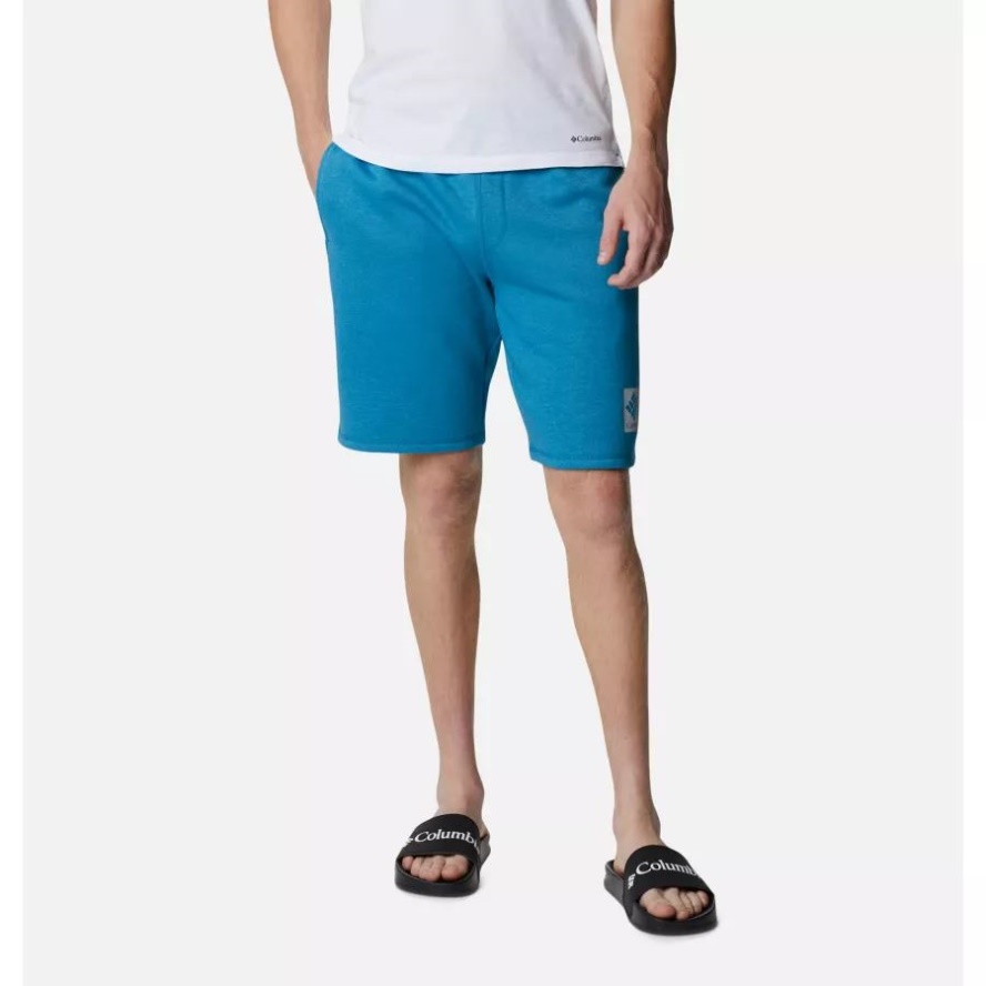 Deep Marine Heather Columbia Sale Men's Columbia Sale Logo Fleece Shorts