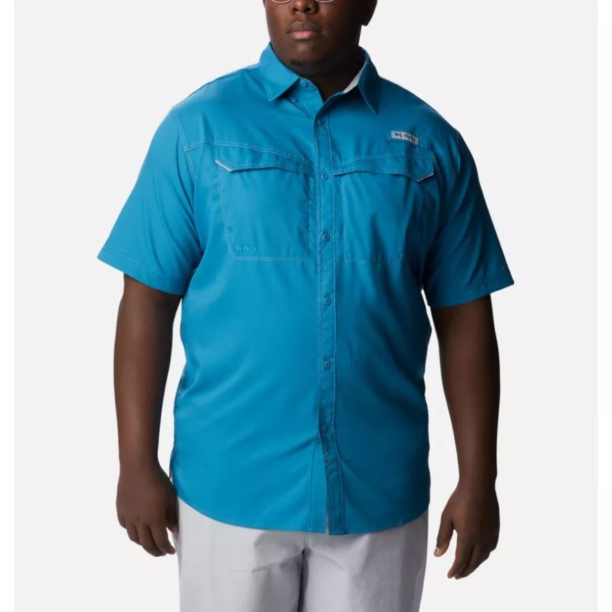 Deep Marine Men's PFG Low Drag Offshore Short Sleeve Shirt Big Columbia Sale