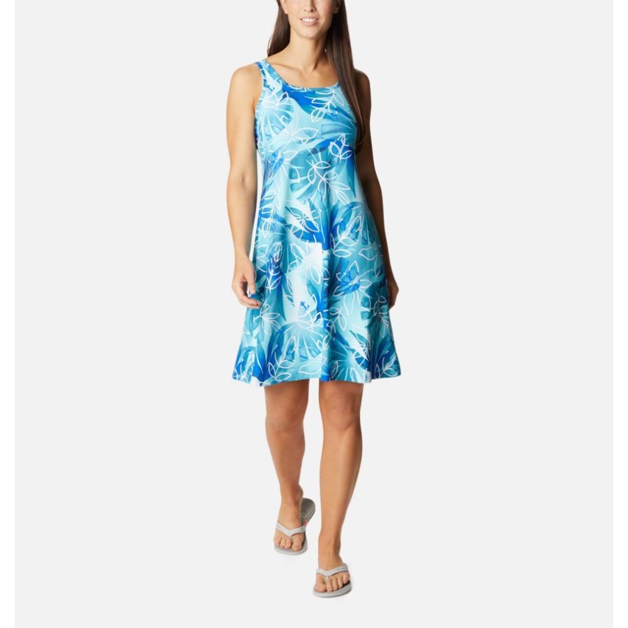 Deep Marine/Shady Coves Print Columbia Sale Women's PFG Freezer III Dress