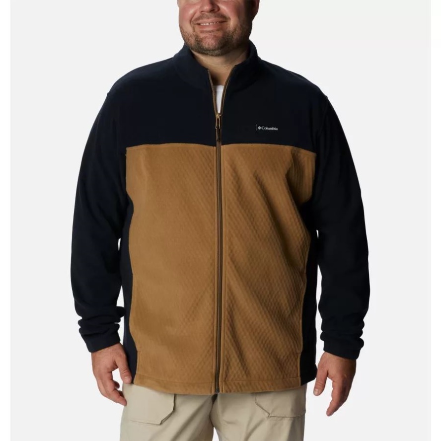 Delta/Black Columbia Sale Men's Overlook Trail Full Zip Jacket Big