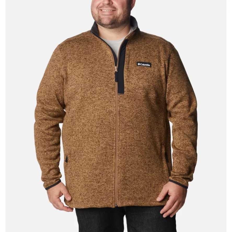 Delta Heather Men's Sweater Weather Fleece Full Zip Big Columbia Sale