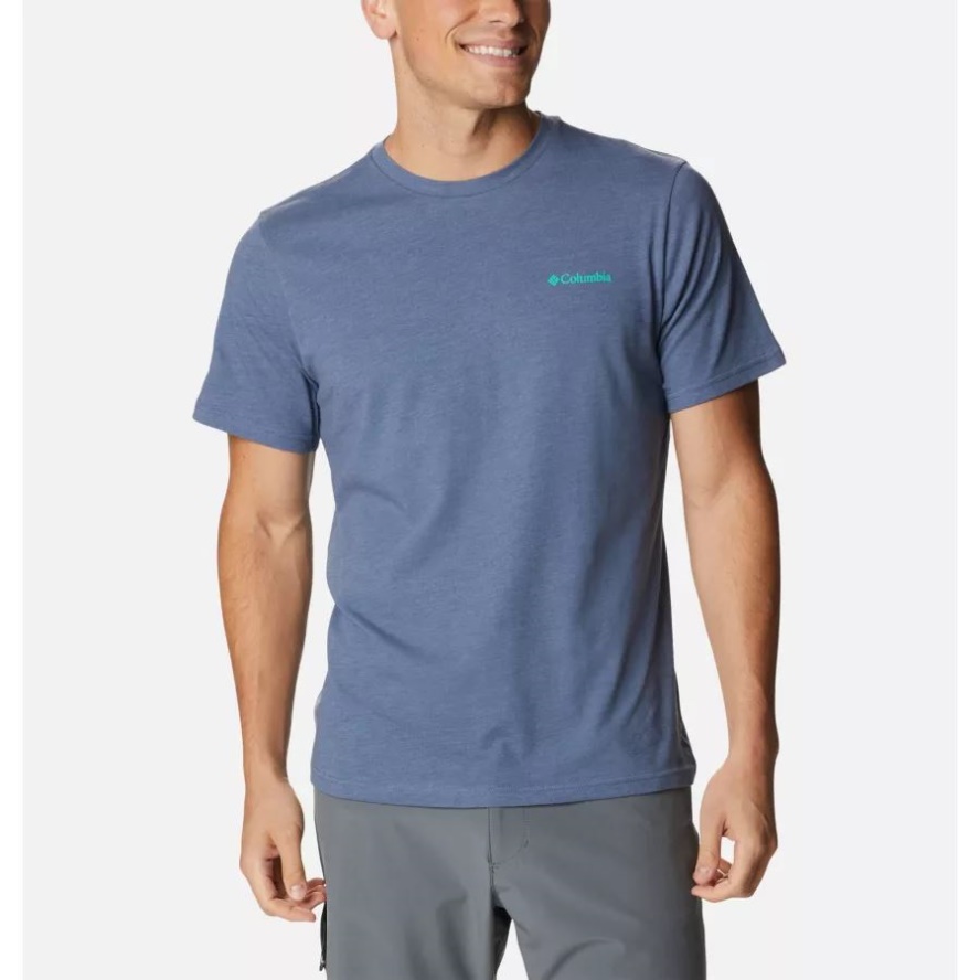 Dk Mtn Hthr/True Direction Graphic Men's High Dune II Graphic T-Shirt Columbia Sale