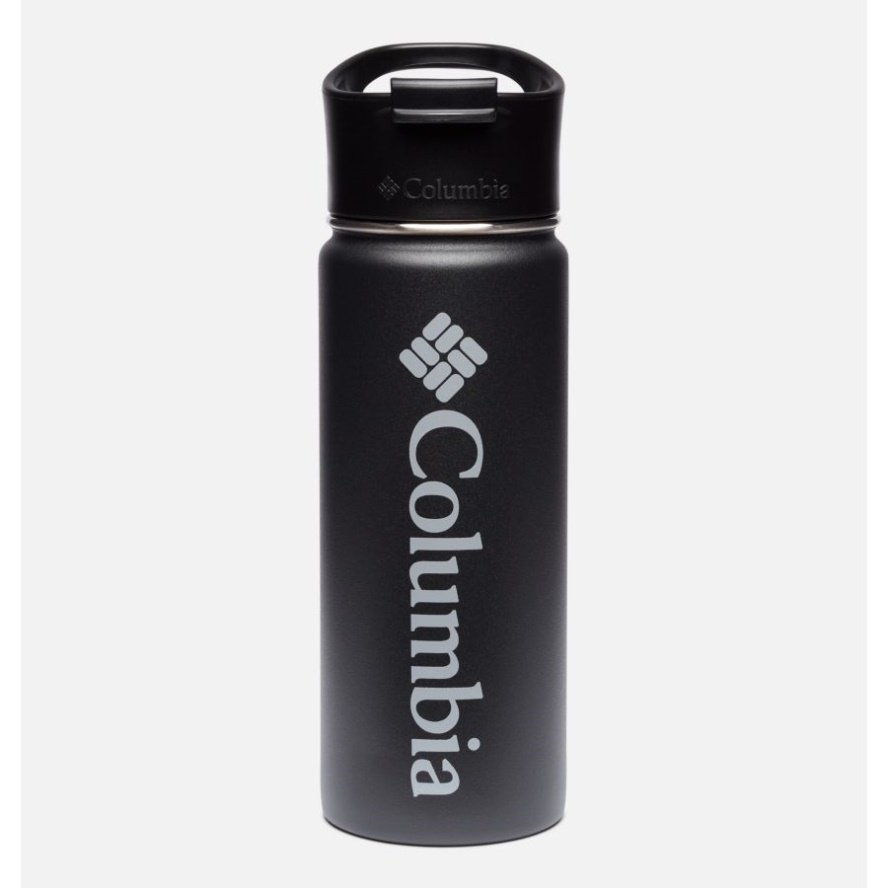 Double-Wall Vacuum Bottle with Sip-Thru Top 18oz Columbia Sale Black