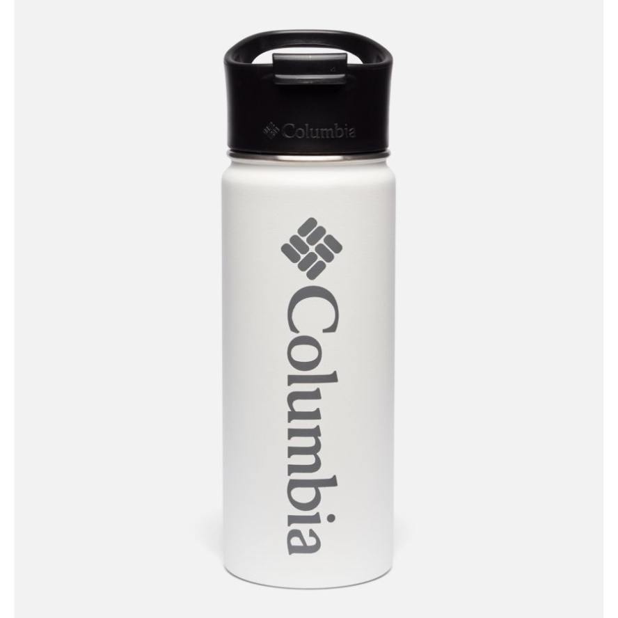 Double-Wall Vacuum Bottle with Sip-Thru Top 18oz White Columbia Sale