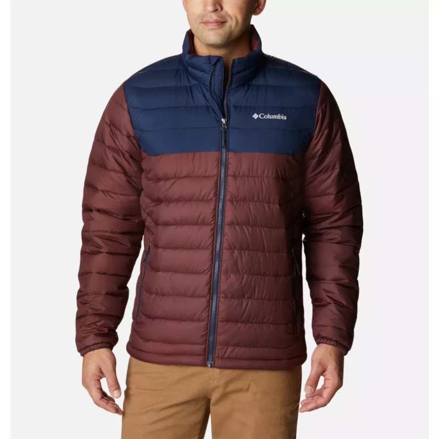 Elderberry/Collegiate Navy Men's Powder Lite Insulated Jacket Columbia Sale