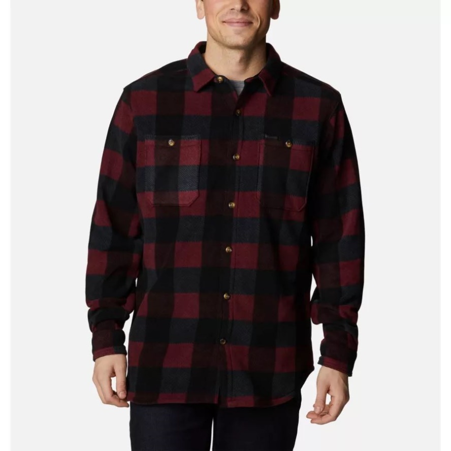 Elderberry Multi Check Columbia Sale Men's Flare Gun Fleece Over Shirt