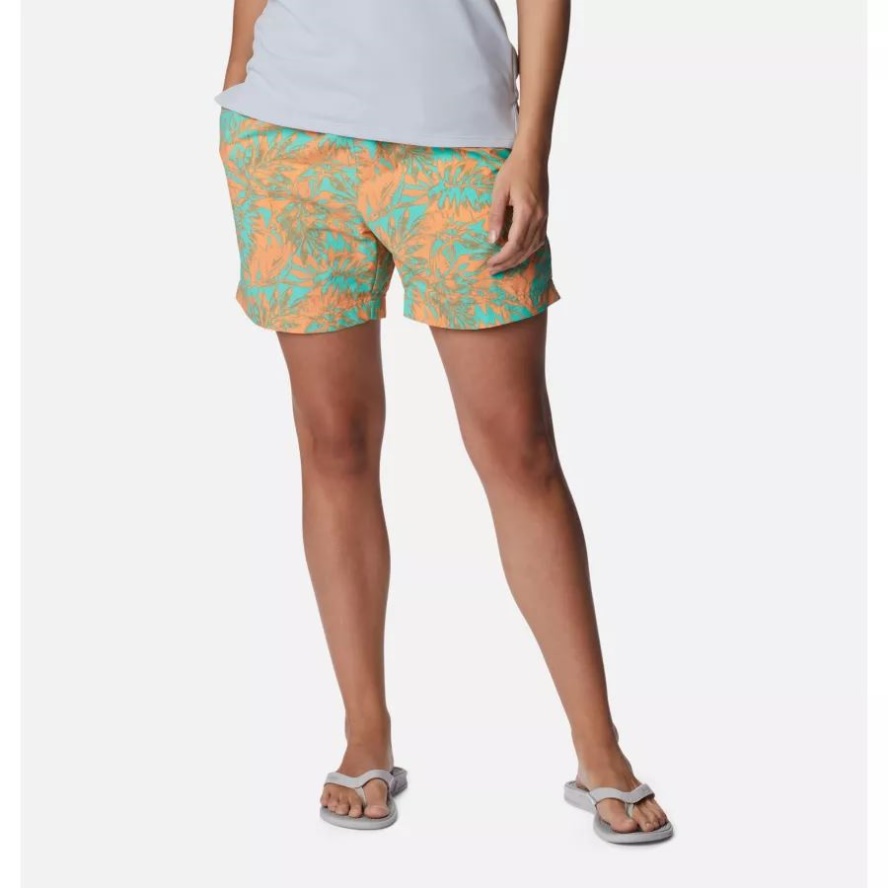 Electric Turquoise Hawaiian Throwback Women's PFG Super Backcast Water Shorts Columbia Sale
