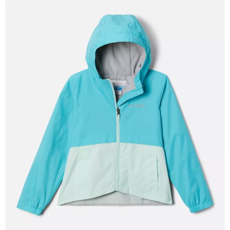 Geyser/Sea Ice Girls' Rain-Zilla Jacket Columbia Sale