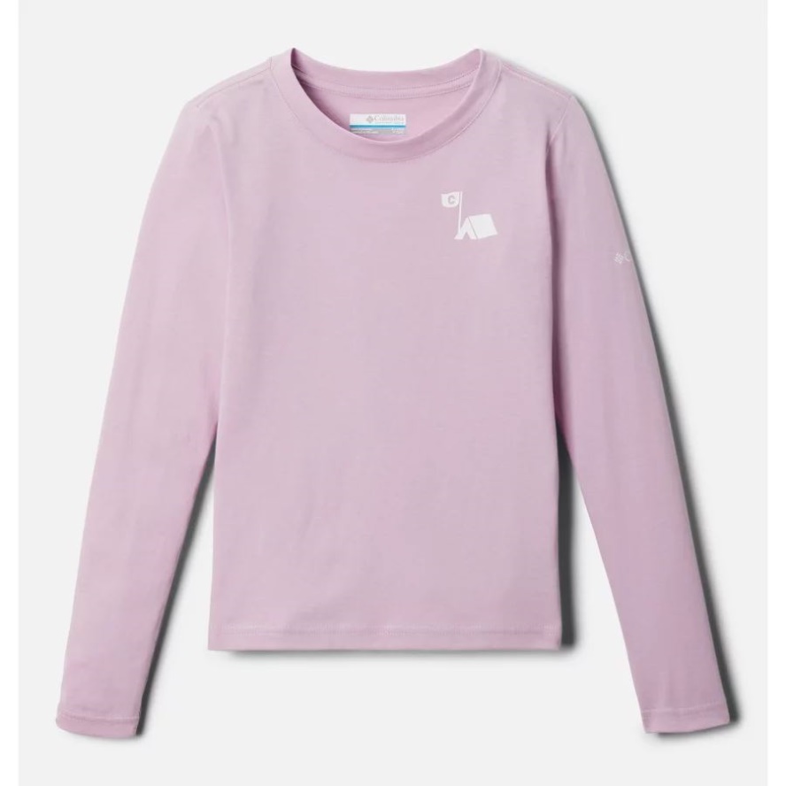 Girl's Hazeldel Hill Graphic T-Shirt Aura/Gem Hiker Columbia Sale