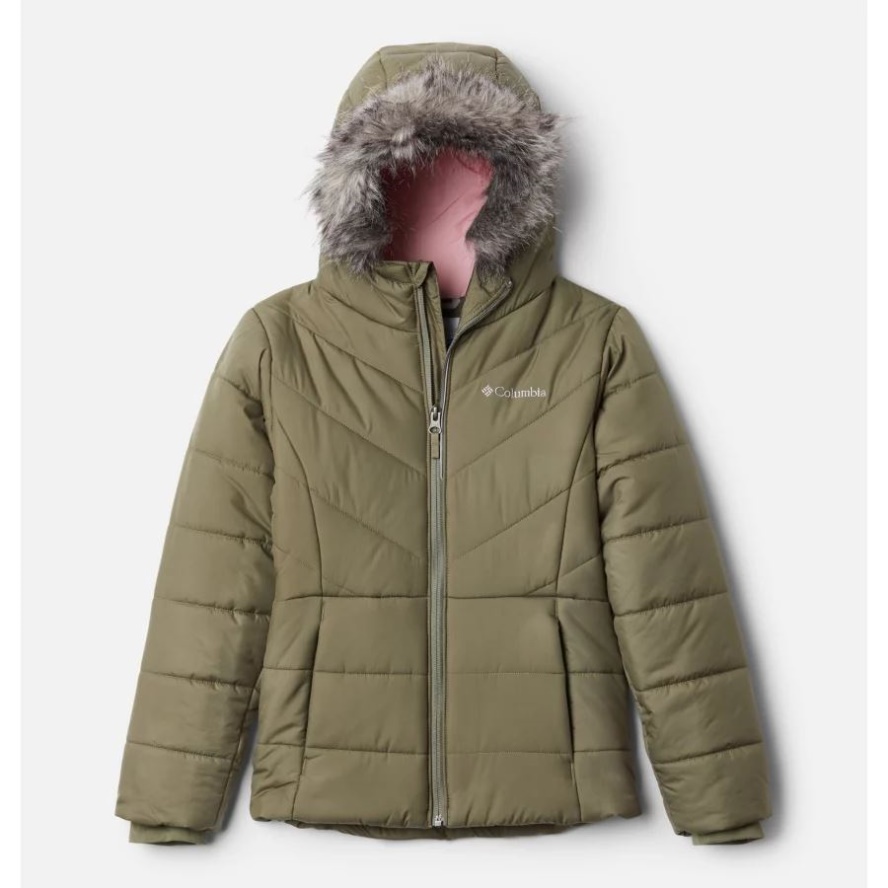 Girl's Katelyn Crest Winter Parka Stone Green Columbia Sale