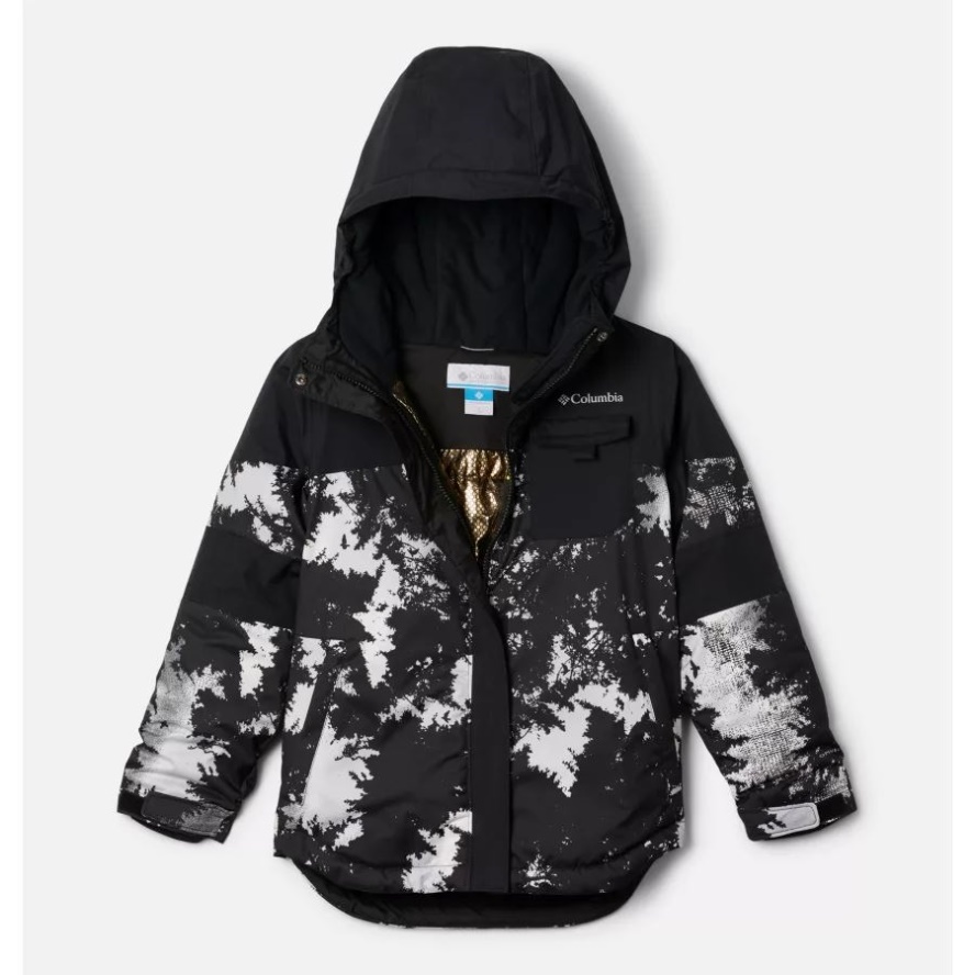Girl's Mighty MogulII Waterproof Ski Jacket White Lookup/Black Columbia Sale