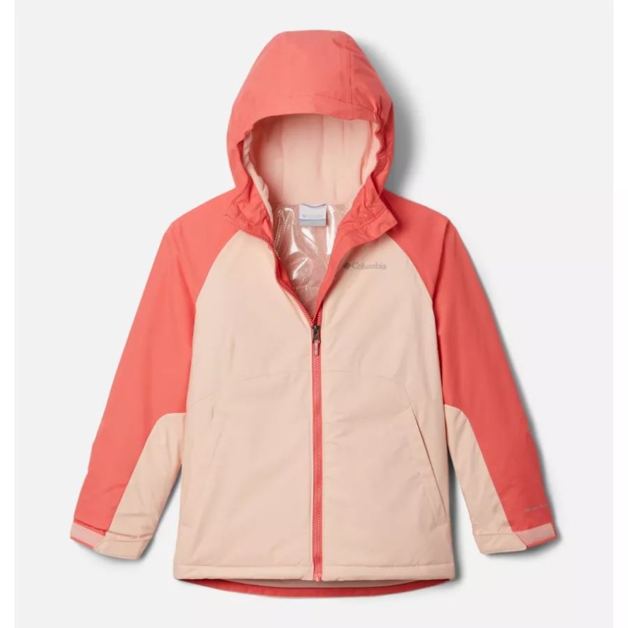 Girls' Alpine ActionII Waterproof Ski Jacket Peach Blossom Heather/Blush Pink Columbia Sale