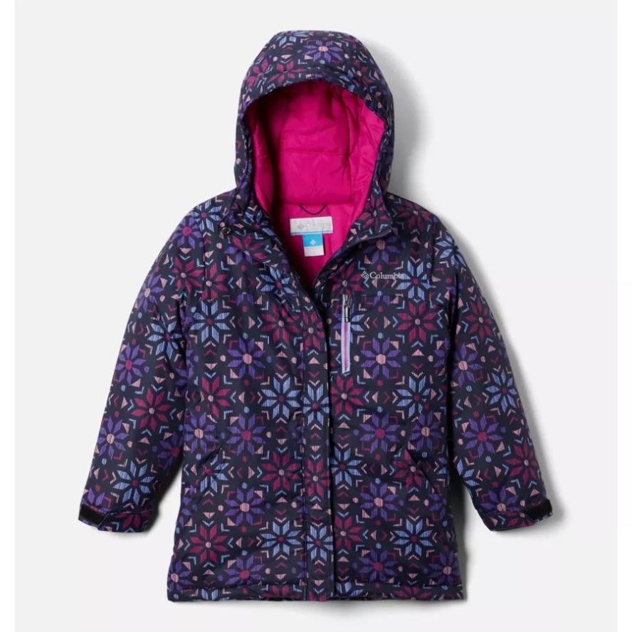 Girls' Alpine Free FallII Ski Jacket Serenity Paperflakes Columbia Sale