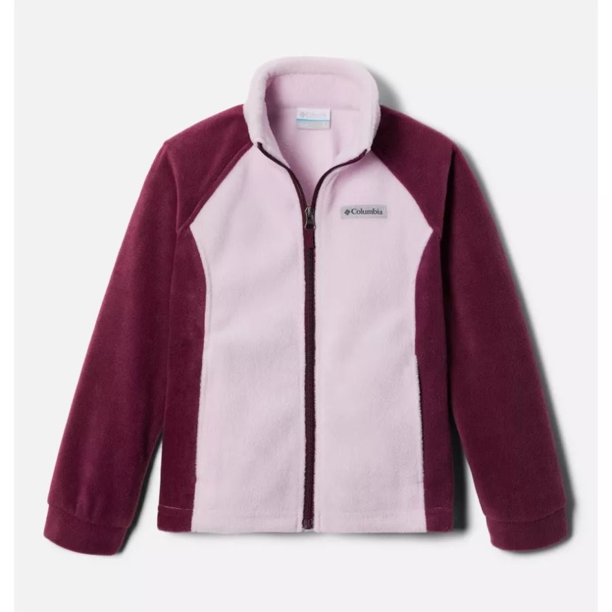 Girls' Benton Springs Fleece Jacket Marionberry/Aura Columbia Sale Brand