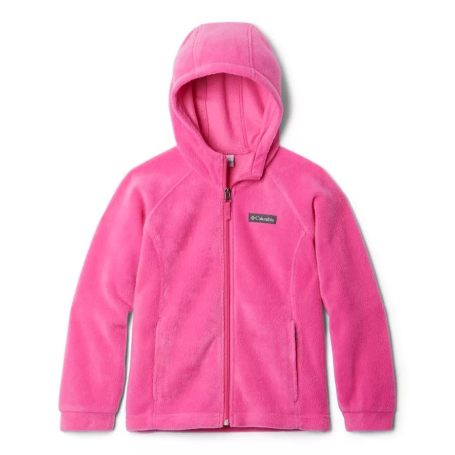 Girls' Benton Springs II Hooded Fleece Jacket Pink Ice Columbia Sale