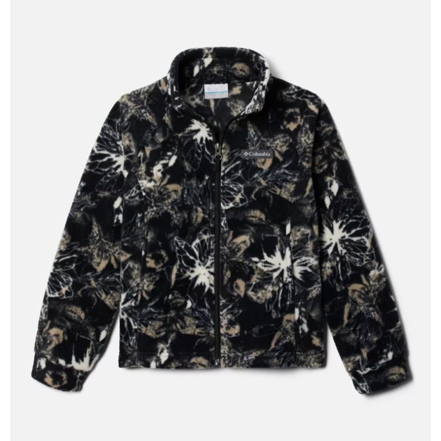 Girls' Benton Springs II Printed Fleece Jacket Black Aurelian Columbia Sale