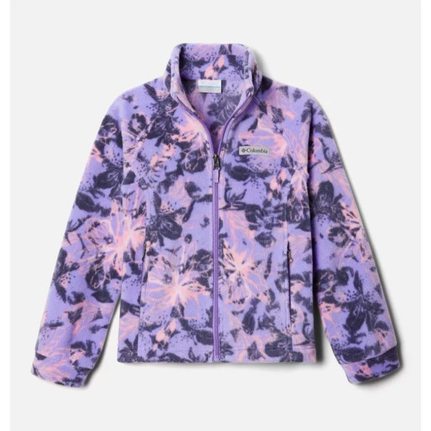 Girls' Benton Springs II Printed Fleece Jacket Paisley Purple Aurelian Columbia Sale