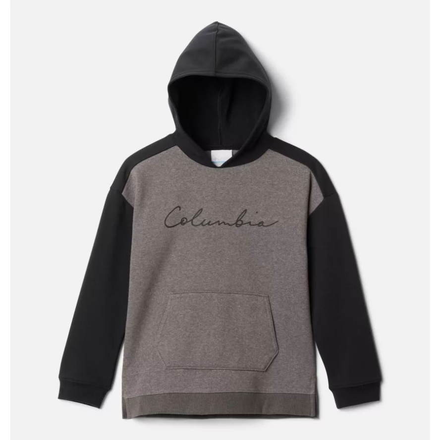 Girls' Columbia Sale Park Long Hoodie Charcoal Heather/Black Columbia Sale