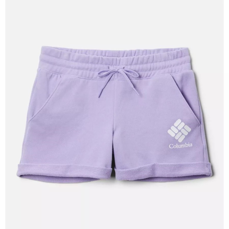 Girls' Columbia Sale Trek French Terry Shorts Columbia Sale Frosted Purple