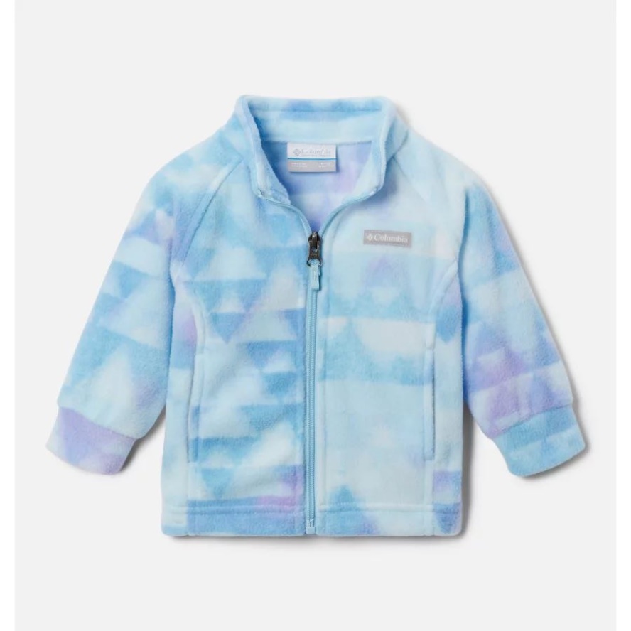 Girls' Infant Benton Springs II Printed Fleece Jacket Columbia Sale Brand Spring Blue Distant Peaks