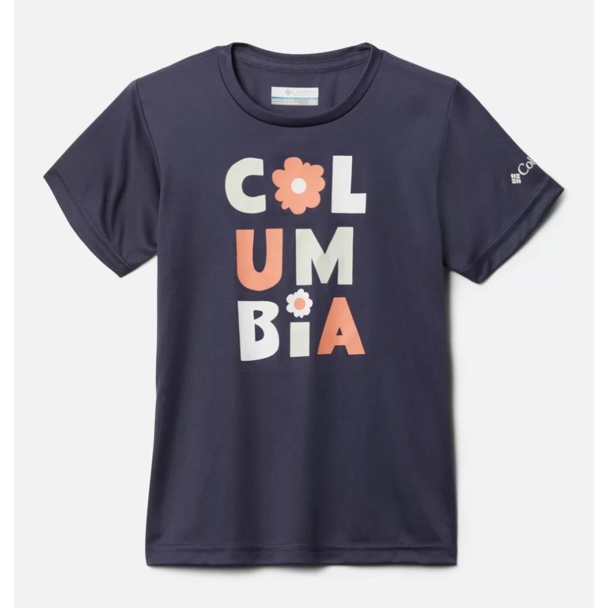 Girls' Mirror Creek Technical Graphic T-Shirt Nocturnal Flowery Type Columbia Sale