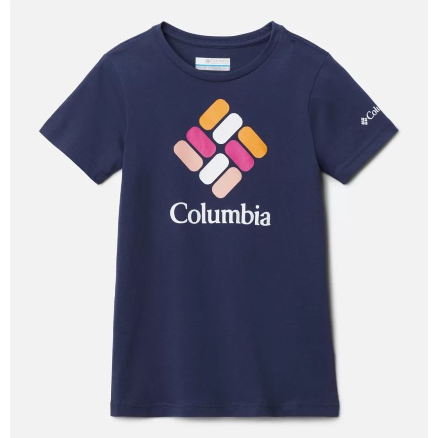 Girls' Mission Lake Graphic Casual Cotton T-Shirt Nocturnal Multi Gem Columbia Sale