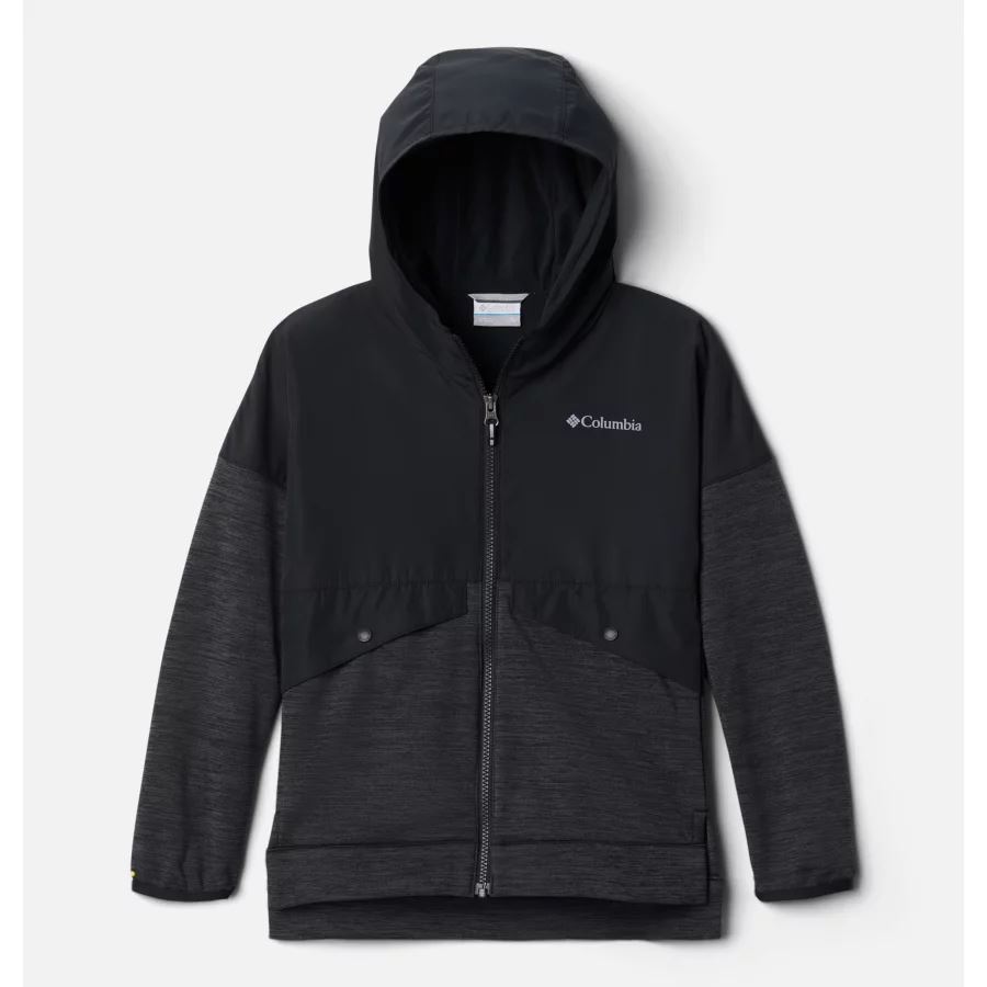 Girls' Out-Shield Dry Fleece Full Zip Jacket Columbia Sale Black