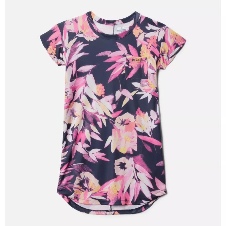 Girls' Parker Ridge Dress Wild Geranium Wisterian Columbia Sale