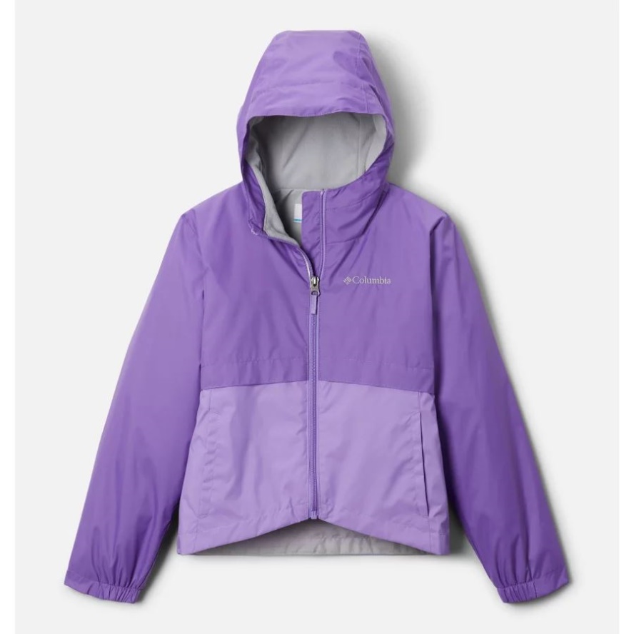 Girls' Rain-Zilla Jacket Grape Gum/Paisley Purple Columbia Sale