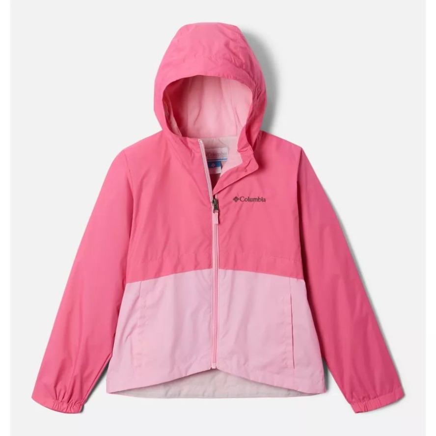 Girls' Rain-Zilla Jacket Wild Geranium/Wild Rose Columbia Sale