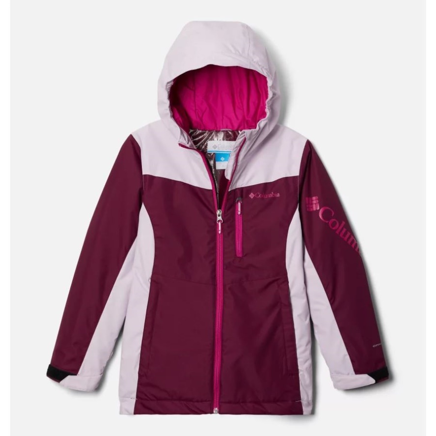 Girls' Rosie Run Insulated Jacket Columbia Sale Marionberry/Aura/Wild Fuchsia