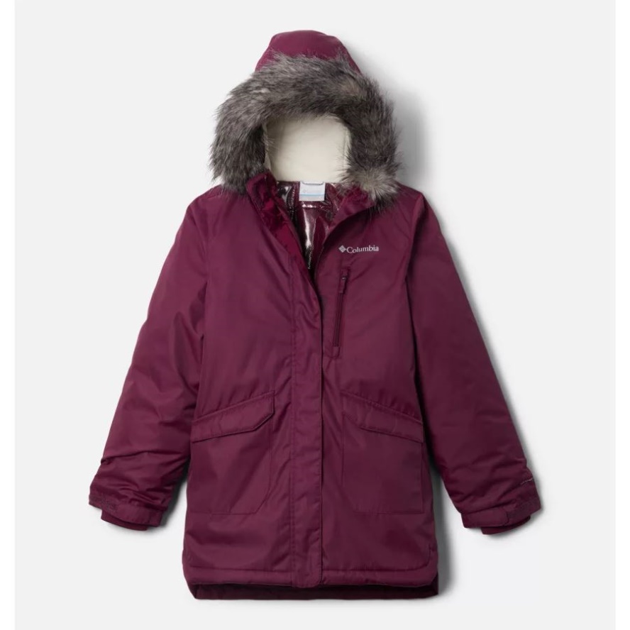 Girls' Suttle Mountain Long Insulated Jacket Marionberry Columbia Sale