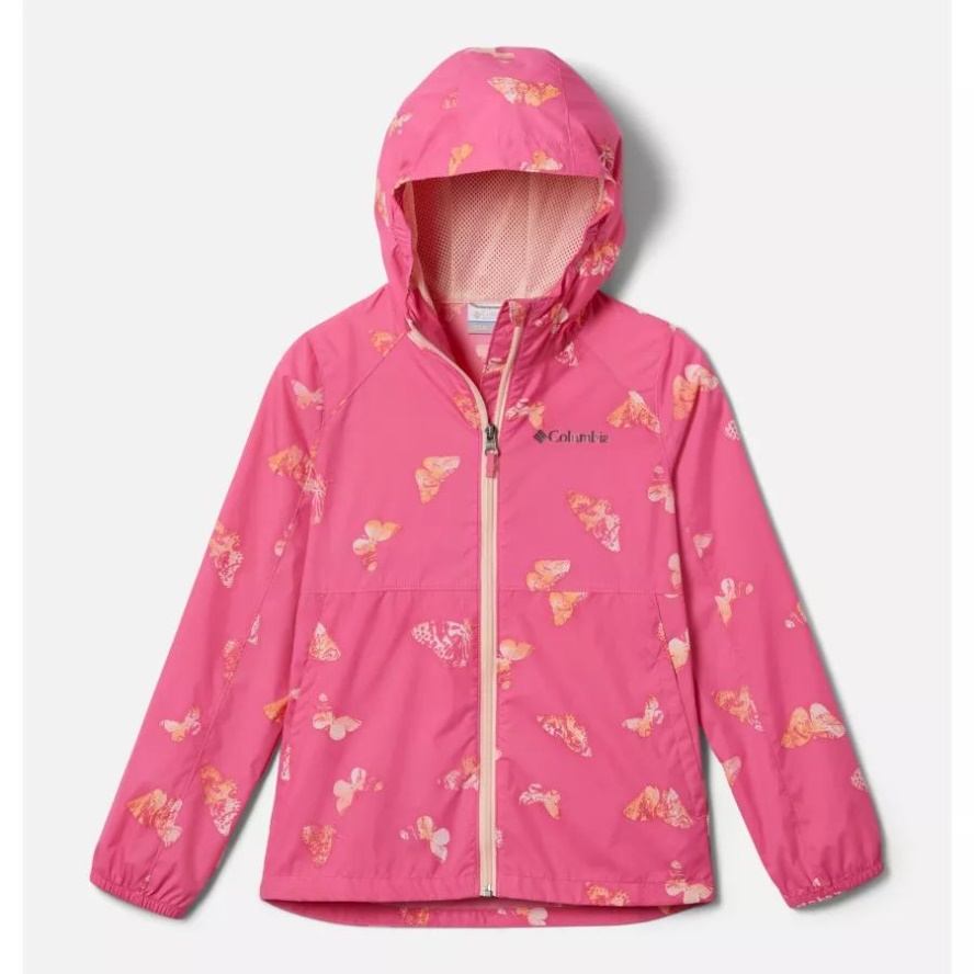Girls' Switchback Springs Jacket Columbia Sale Wild Geranium Flutter Wonder