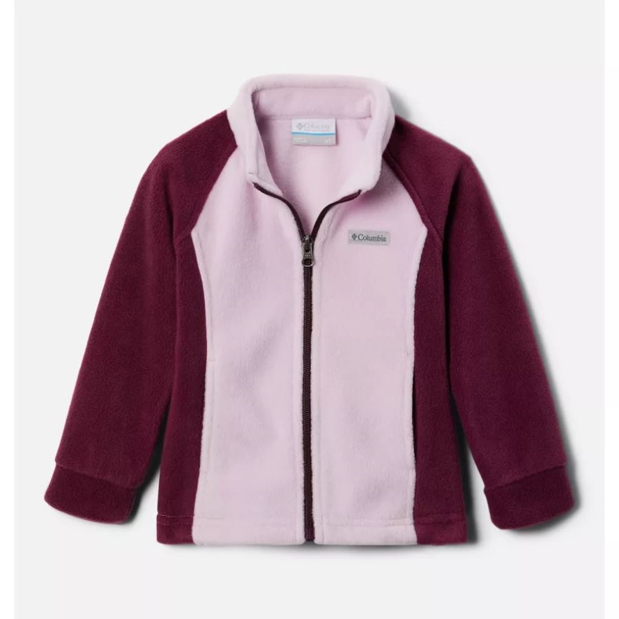 Girls' Toddler Benton Springs Fleece Jacket Columbia Sale Marionberry/Aura