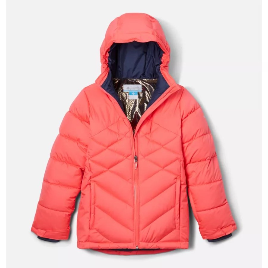 Girls' Winter Powder II Quilted Jacket Neon Sunrise Columbia Sale