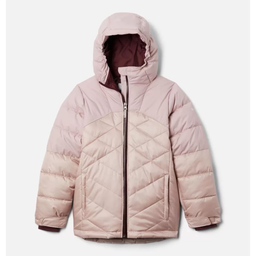 Girls' Winter Powder Quilted Jacket Mineral Pink/Mineral Pink Sheen Columbia Sale