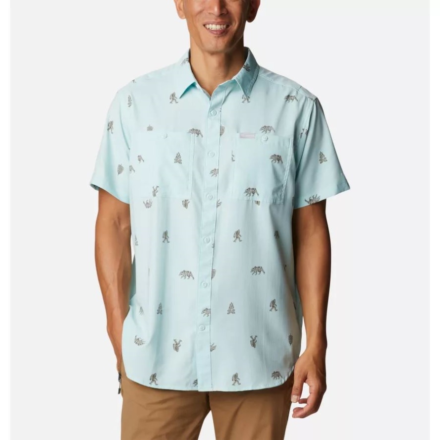 Icy Morn Camp Social Columbia Sale Men's Utilizer Short Sleeve Shirt