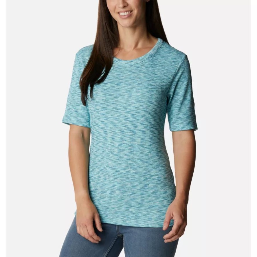 Icy Morn Spacedye Women's Stanley Park Short Sleeve Shirt Columbia Sale