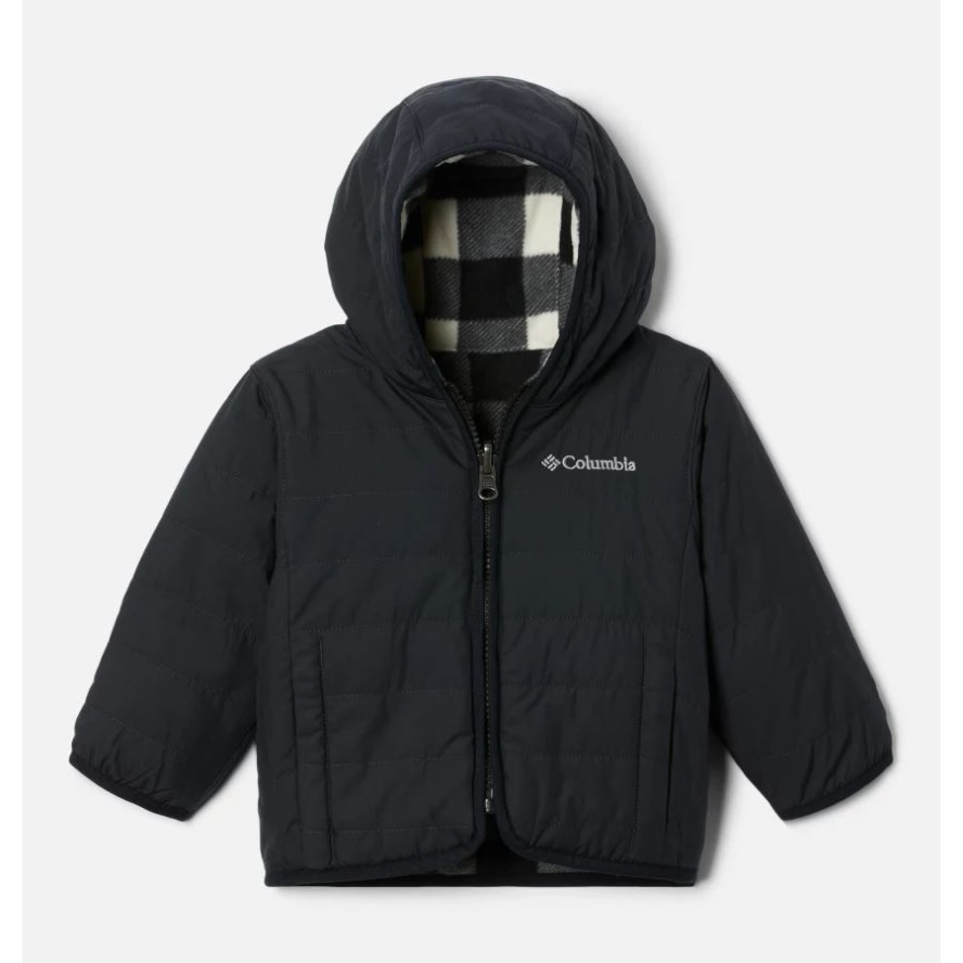 Infant Double Trouble Reversible Jacket Black/Chalk Check Columbia Sale