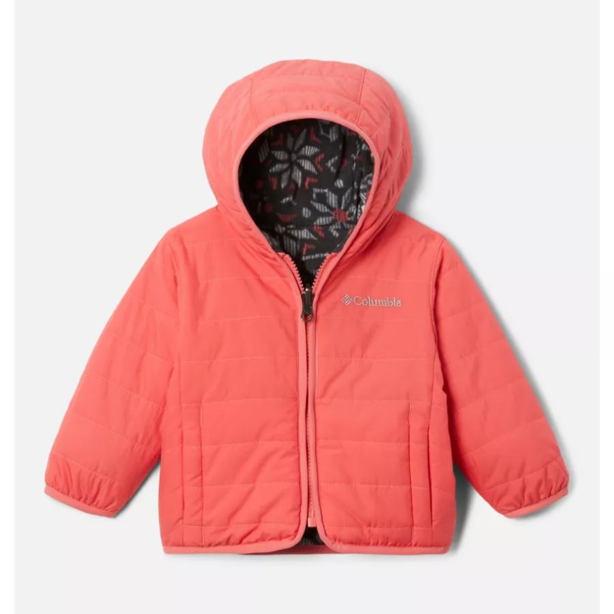 Infant Double Trouble Reversible Jacket Blush Pink/Black Paperflakes Columbia Sale