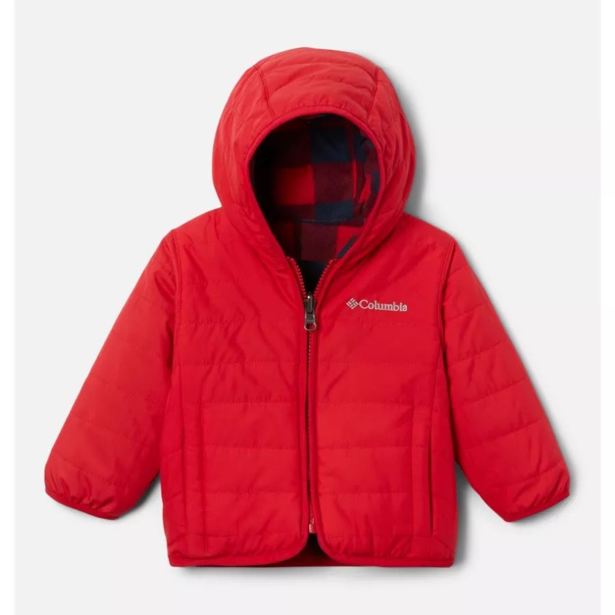 Infant Double Trouble Reversible Jacket Columbia Sale Mountain Red/Mountain Red Check