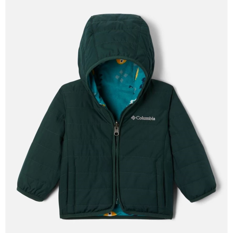 Infant Double Trouble Reversible Jacket Columbia Sale Spruce/Metal Woodlands