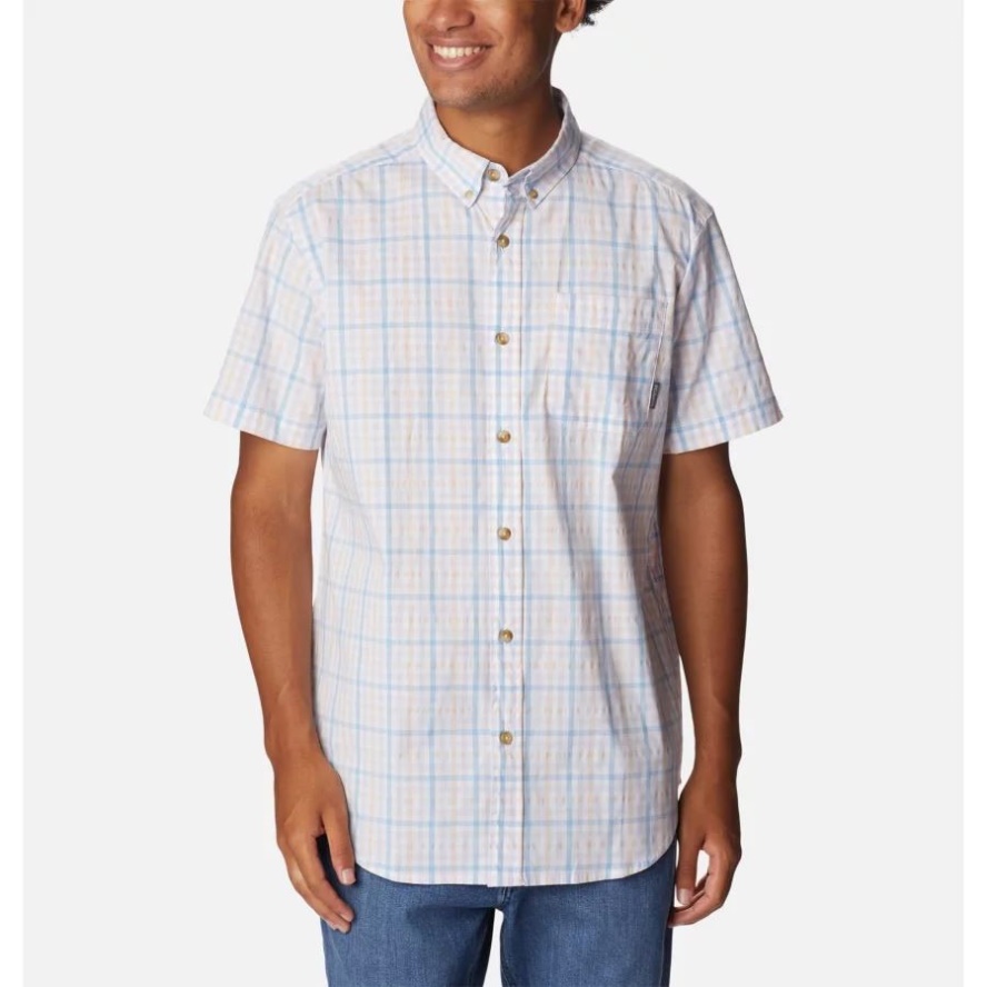 Jet Stream Multi Gingham Men's Rapid Rivers II Short Sleeve Shirt Columbia Sale