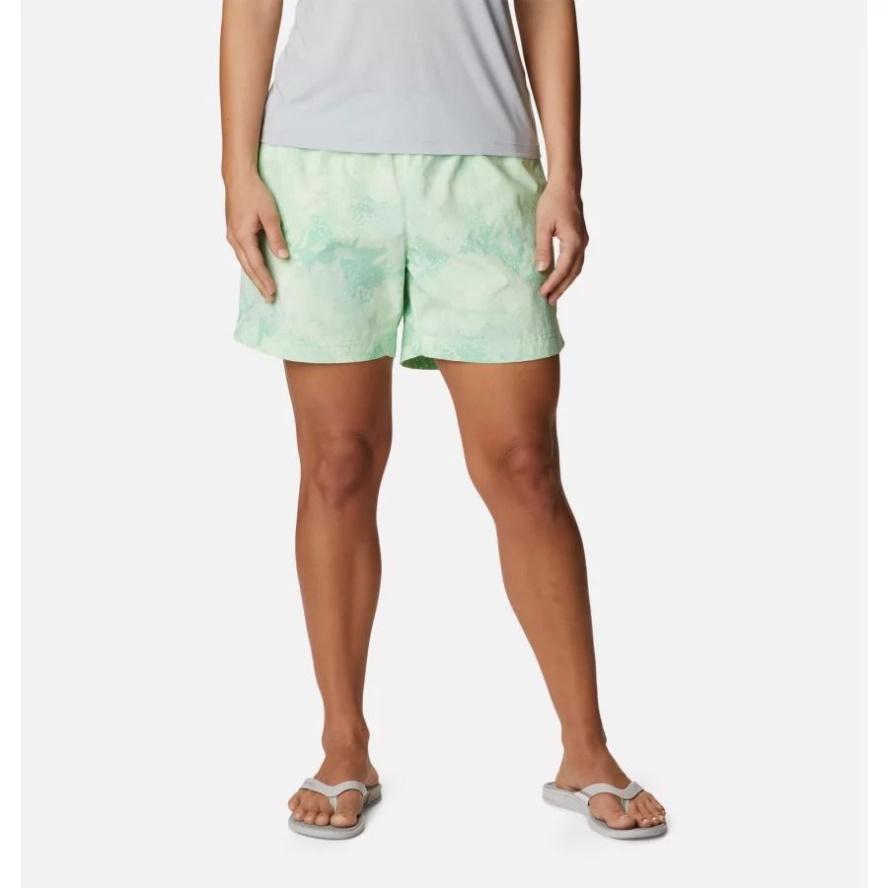 Kelp/Foamfloral Print Columbia Sale Women's PFG Super Backcast Water Shorts