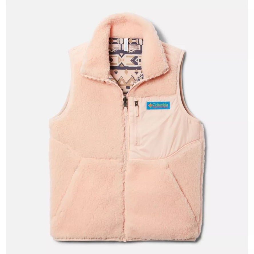 Kids' Archer Ridge Reversible Vest Columbia Sale Peach Blossom