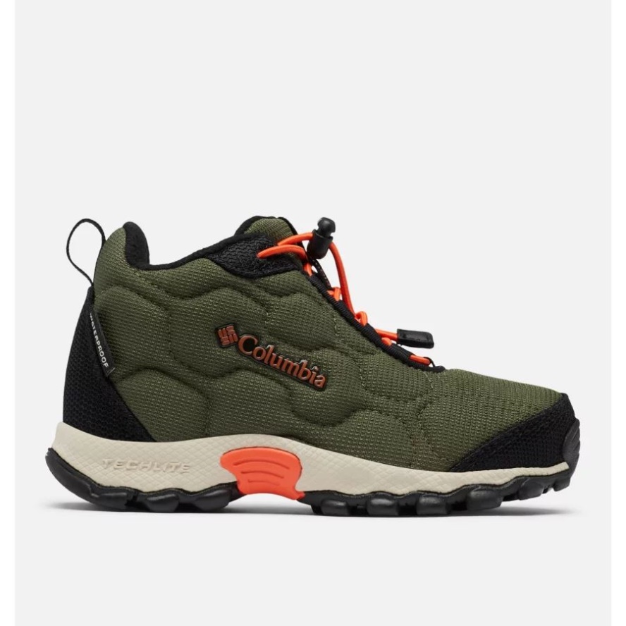 Kids' Firecamp Mid 2 Waterproof Shoe Nori/Red Quartz Columbia Sale