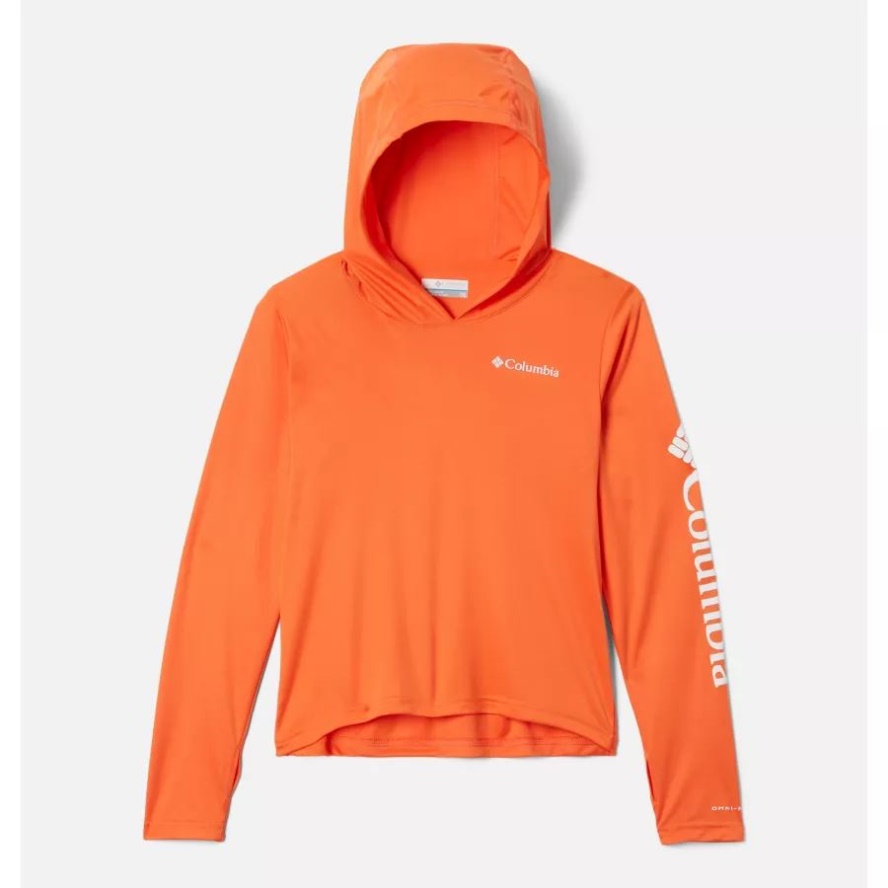 Kids' Fork Stream Hoodie Columbia Sale Sunset Orange