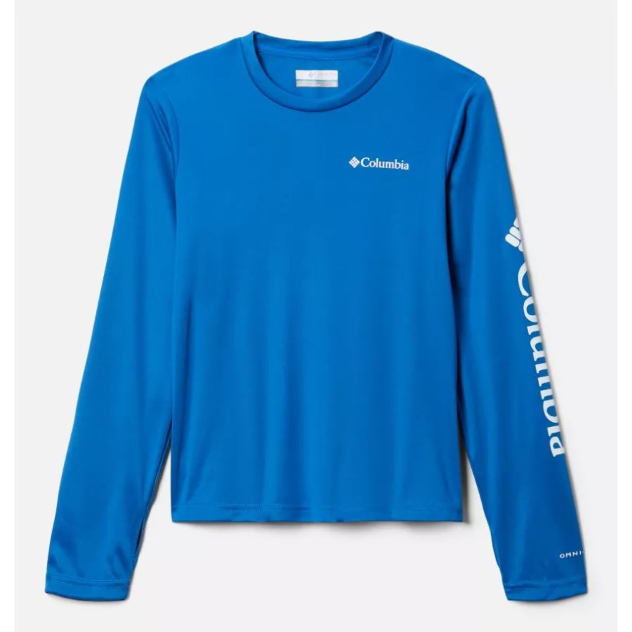 Kids' Fork Stream Long Sleeve Shirt Columbia Sale Bright Indigo