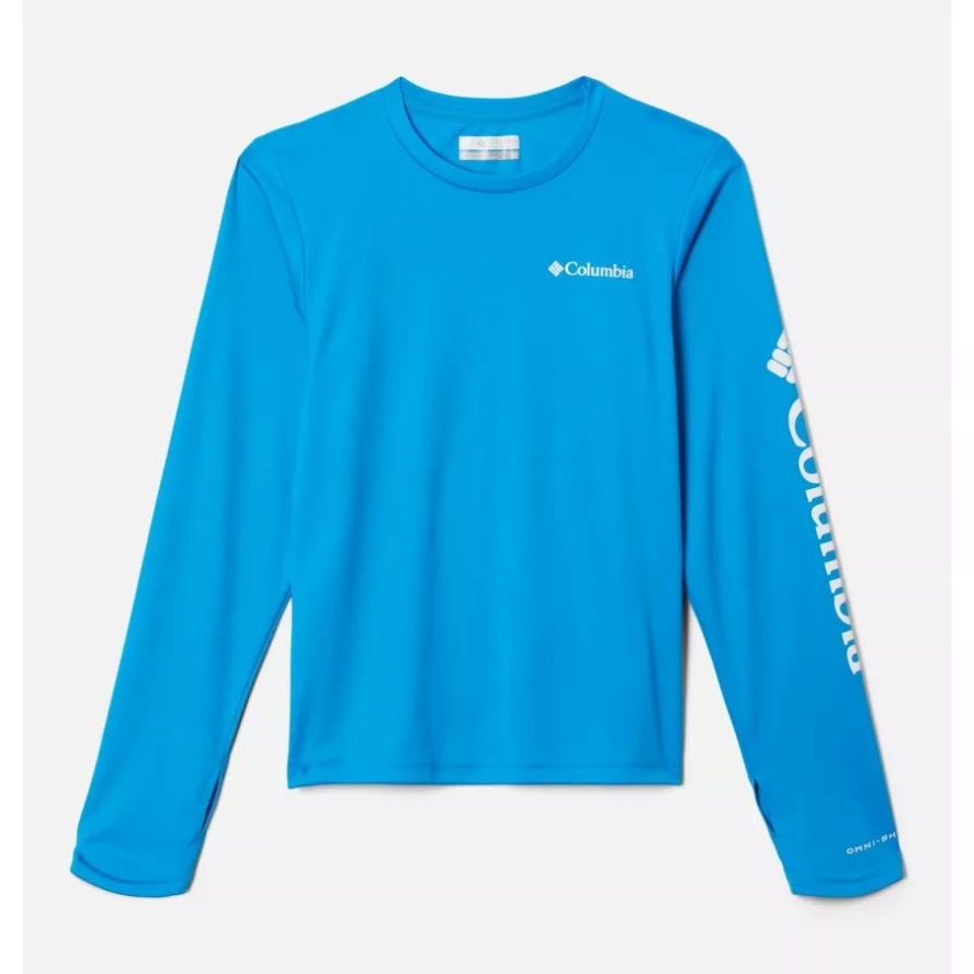 Kids' Fork Stream Long Sleeve Shirt Compass Blue Columbia Sale