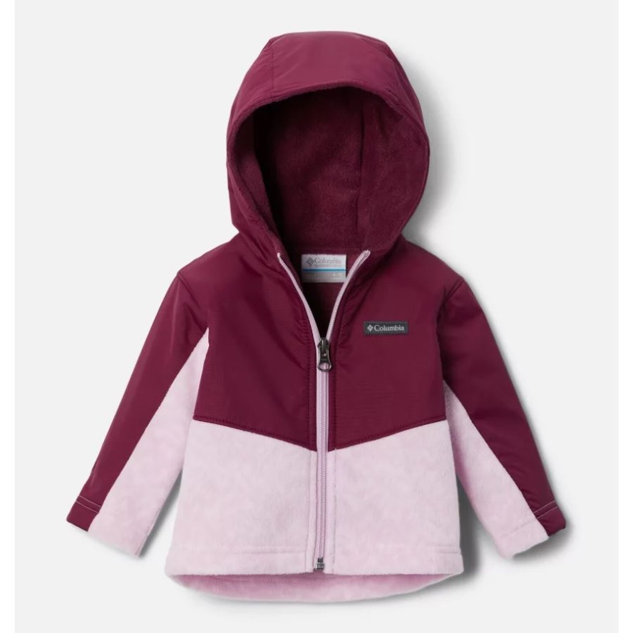 Kids' Infant Steens Mountain Overlay Hooded Jacket Aura Terrain/Marionberry Columbia Sale